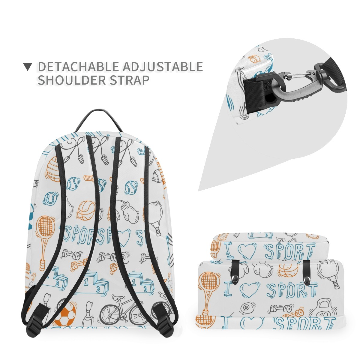 Detachable School Backpack