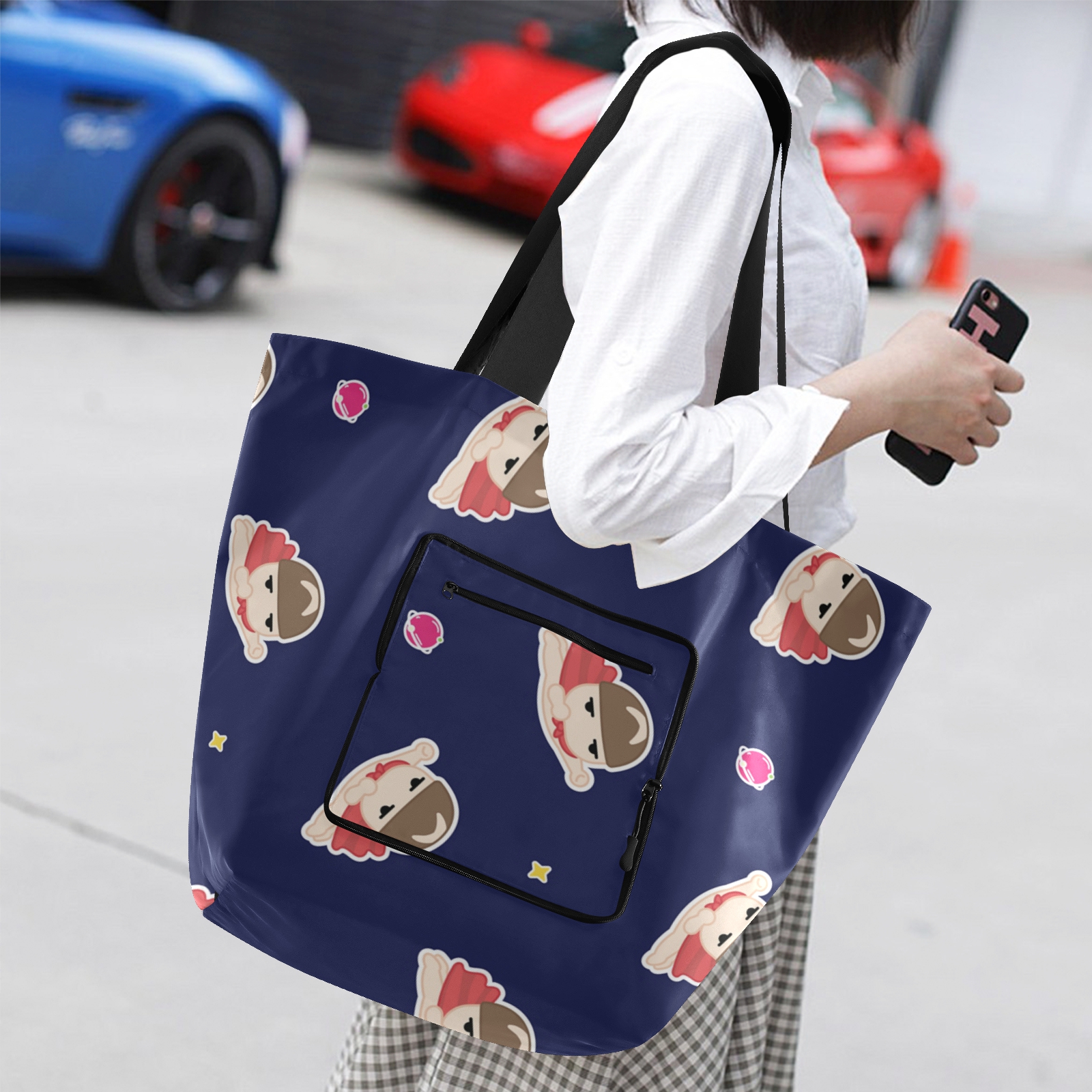 Foldable tote bag for shopping